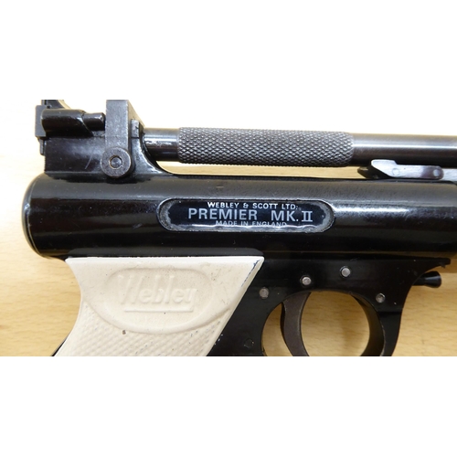 214 - A Webley & Scott Ltd Premier Mk.II air pistol  cased