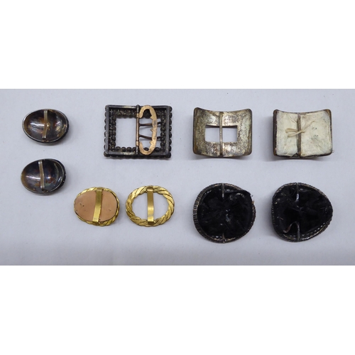 253 - 19thC and later paste set, non precious metal buckles  various forms