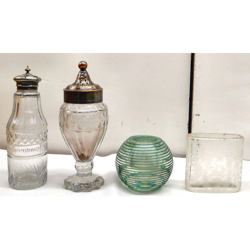 255 - Glass and EPNS tableware: to include a four division cruet  7