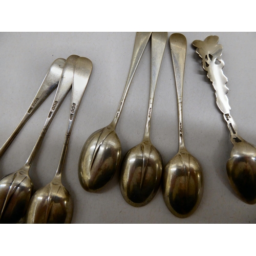 258 - Silver items: to include teaspoons; and miniature items  mixed marks 