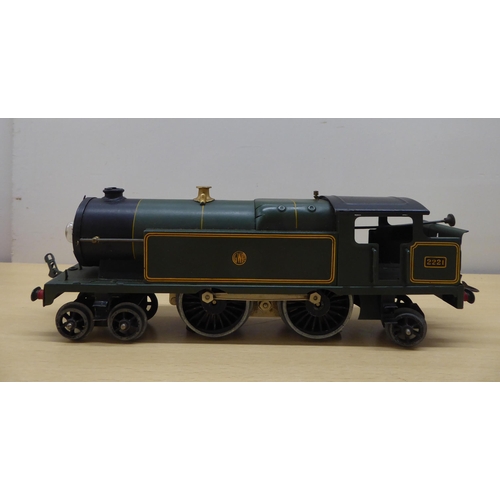 264 - A Hornby 0 gauge E220 spherical tank locomotive, GWR model 2221, 20 volt electric  boxed 