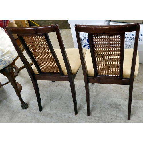 311 - Two G-Plan stained teak framed dining chairs, raised on square, tapered legs