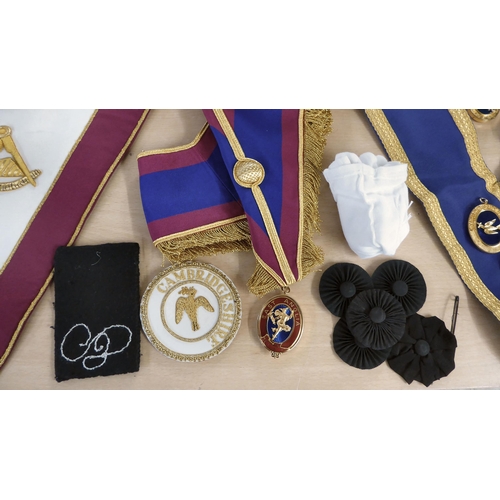 59 - A briefcase containing Masonic regalia