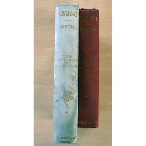 71 - Books: 'Faust' by Goethe, translated by Abraham Howard with printed illustrations by Willy Pogany; a... 