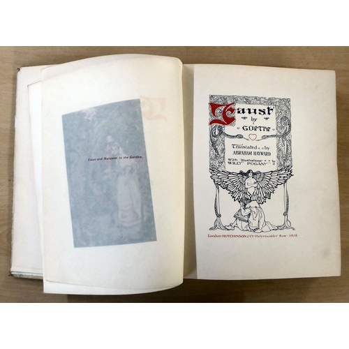 71 - Books: 'Faust' by Goethe, translated by Abraham Howard with printed illustrations by Willy Pogany; a... 