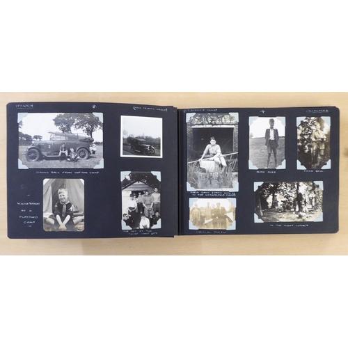 75 - Four albums of mainly early/mid 20thC monochrome photographs of personal, seasonal, boy scout, seasi... 