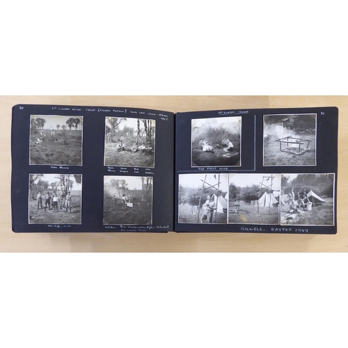 75 - Four albums of mainly early/mid 20thC monochrome photographs of personal, seasonal, boy scout, seasi... 