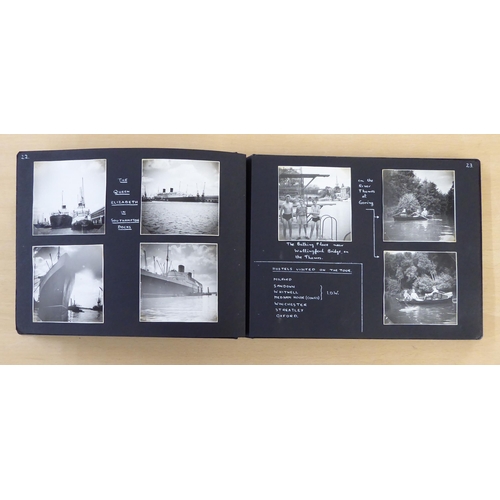 75 - Four albums of mainly early/mid 20thC monochrome photographs of personal, seasonal, boy scout, seasi... 