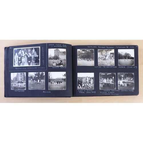 75 - Four albums of mainly early/mid 20thC monochrome photographs of personal, seasonal, boy scout, seasi... 