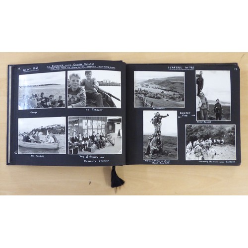 75 - Four albums of mainly early/mid 20thC monochrome photographs of personal, seasonal, boy scout, seasi... 