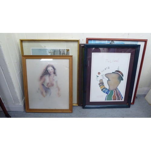 285 - 19thC and later framed pictures and prints: to include portraits  largest 18