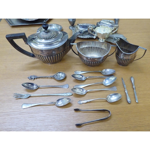 226 - Silver plated tableware: to include an Art Nouveau period slice