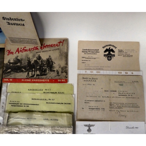 102 - German Third Reich era printed ephemera: to include an SS propaganda poster  22