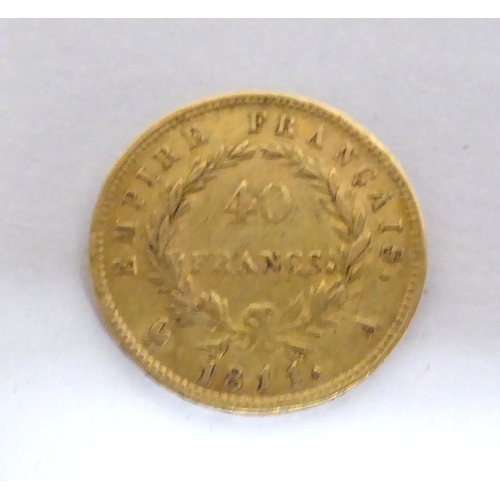 173 - A Napoleon I 1811 40 franc gold coin