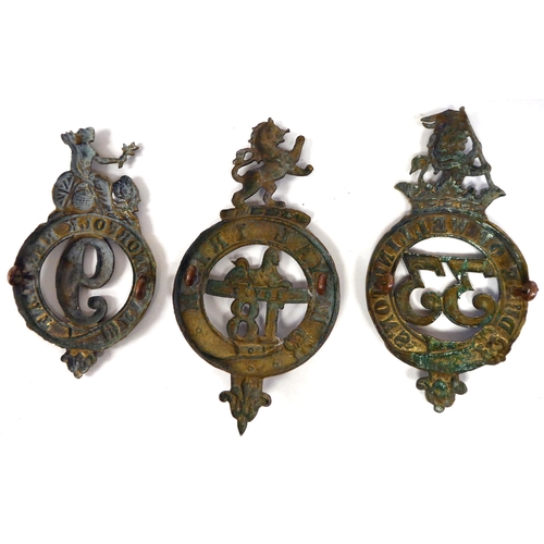 221 - Three military cap badges, viz. 9th, 18th and 33rd Old Glengarry(Please Note: this lot is subject to... 