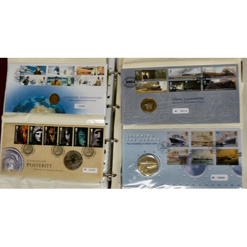 227 - An album containing Commemorative First Day coin covers