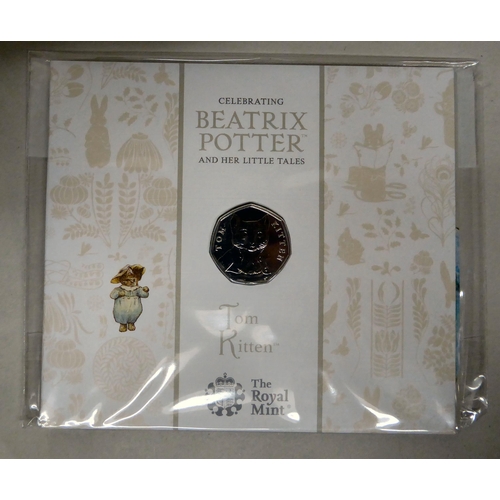 236 - Commemorative proof coins: to include Beatrix Potter 50 pence