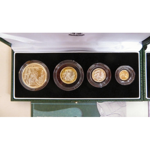 238 - Three Britannia collection silver proof coin sets, 2001, 2005 and 2003