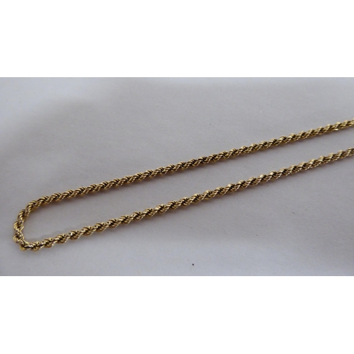 248 - A 9ct gold ropetwist neckchain