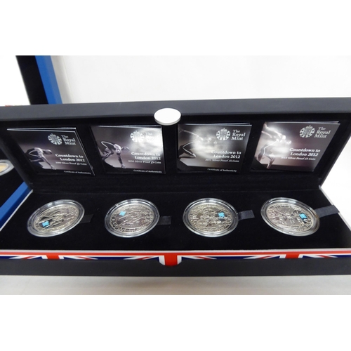 250 - Silver proof collector's coins: to include the 2012 UK Diamond Jubilee set