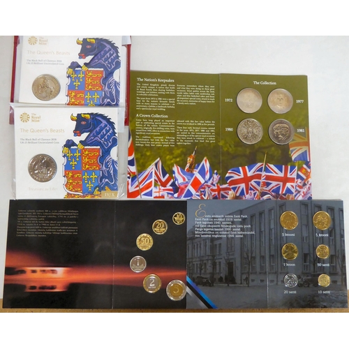 257 - Proof collector's coins: to include a Queens Beast £5