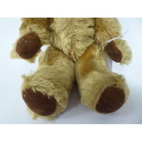 26 - A Merrythought plush mohair covered pyjama case; an unmarked fox wearing hunting pink  16