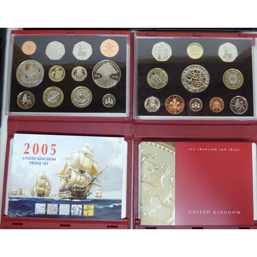 262 - Proof collector's coins: to include a 2002 Commonwealth Games set