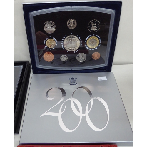 262 - Proof collector's coins: to include a 2002 Commonwealth Games set