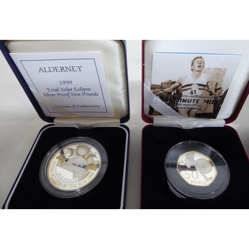 269 - Silver proof collector's coins: to include a 2000 £5