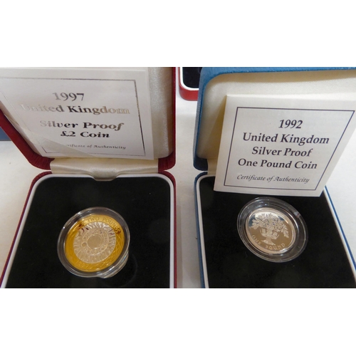 269 - Silver proof collector's coins: to include a 2000 £5