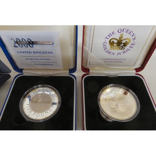 269 - Silver proof collector's coins: to include a 2000 £5