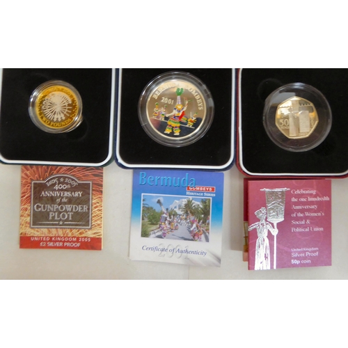 271 - Silver proof collector's coins: to include an Entente Cordiale set