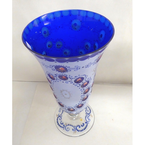 275 - Glassware: to include a Saint Louis blue comport with gilded highlights  5