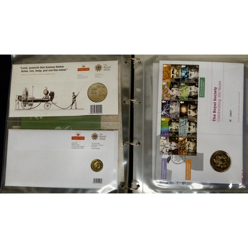 286 - Royal Mail and Royal Mint philatelic and numismatic coin covers