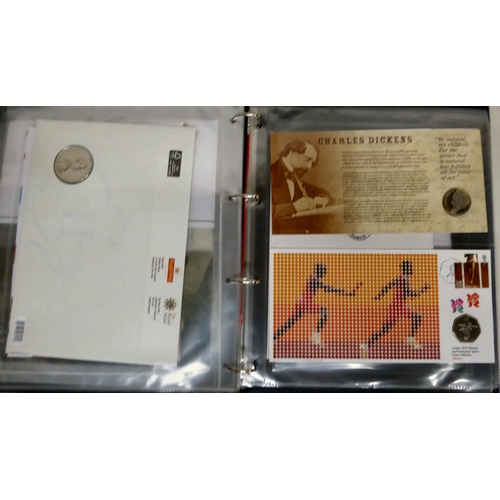 286 - Royal Mail and Royal Mint philatelic and numismatic coin covers