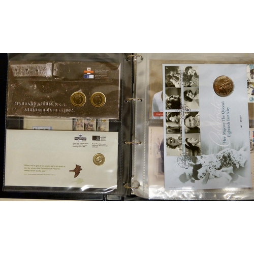 286 - Royal Mail and Royal Mint philatelic and numismatic coin covers