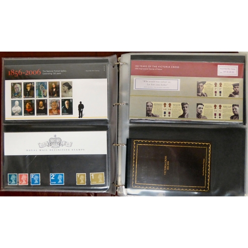 287 - Uncollated postage stamps, Commemorative presentation packs