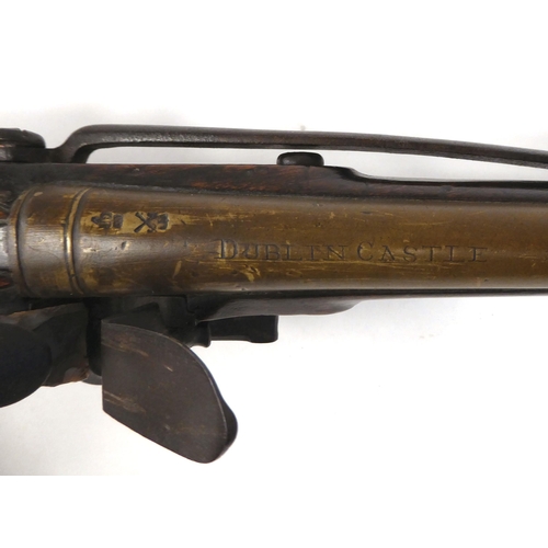 292 - An Irish flintlock tower pistol  19