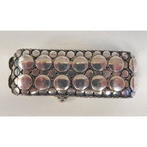 298 - A silver coloured metal flexible mesh style bracelet  stamped 925