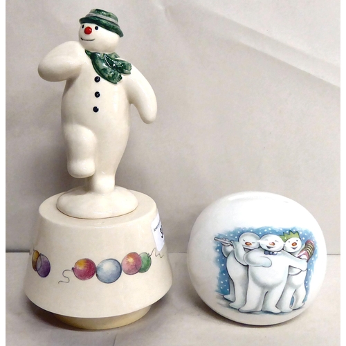 307 - Ceramics: to include a Royal Doulton china musical figure, 'The Snowman'  8