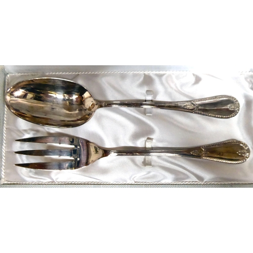 308 - French silver plated cutlery and flatware  cased