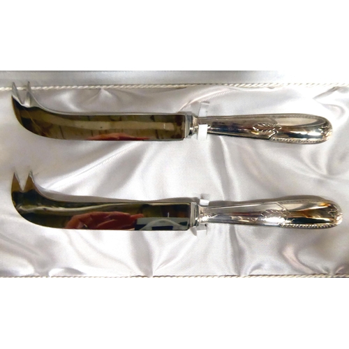 308 - French silver plated cutlery and flatware  cased