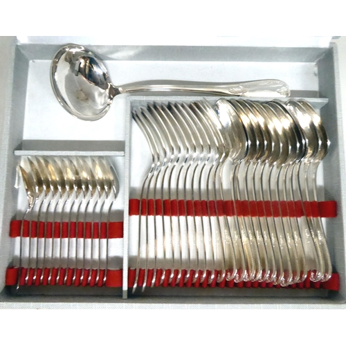 308 - French silver plated cutlery and flatware  cased