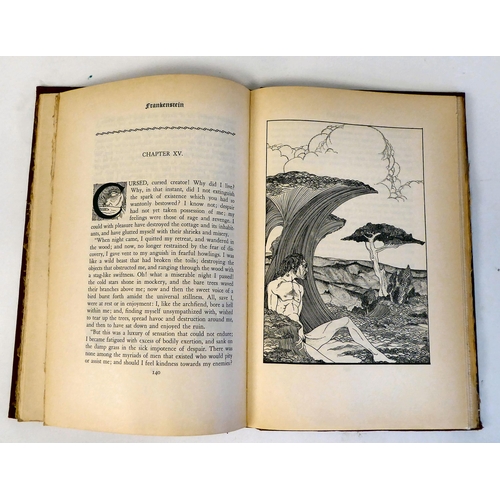 329 - Book: 'Frankenstein or The Modern Prometheus' by Mary W Shelley with illustrations by Nino Carbe, pu... 