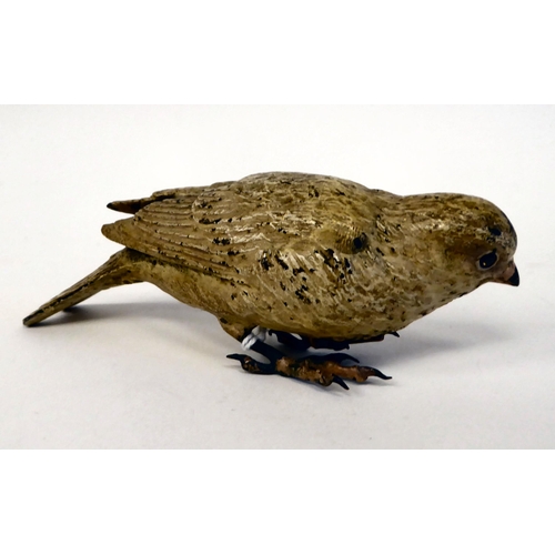 333 - A Bergman painted cold cast model, a sparrow  bears indistinct marks  approx. 2.5