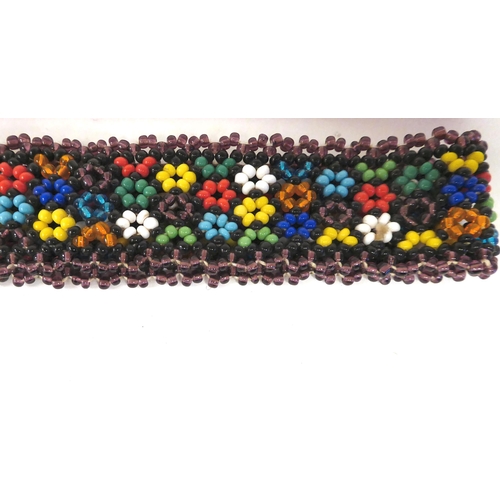 342 - Ethnic coloured bead necklaces; and a choker