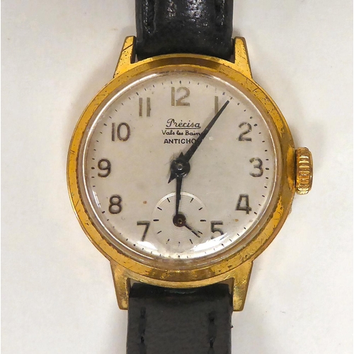 367 - A mixed lot: to include an early 20thC French base metal cased pocket watch, faced by an enamelled A... 