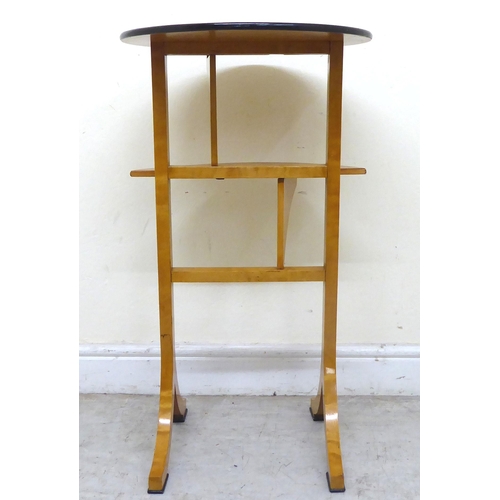 389 - A modern Egyptian Biedermeier style bleached and maple veneered tea table stand, comprising one tip-... 