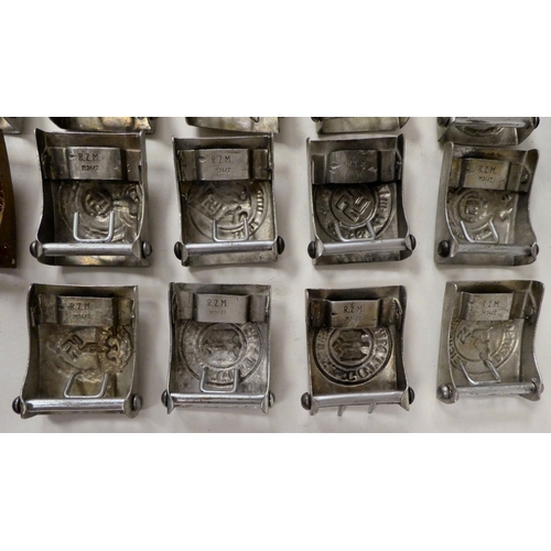 40 - Assorted collection of nineteen German Nazi metal belt buckles, bearing impressed emblems(Please Not... 