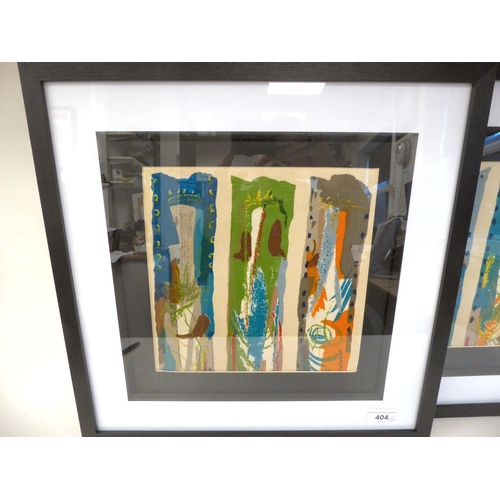 404 - A pair of John Piper-Arundel screenprinted fabric panels  9.5